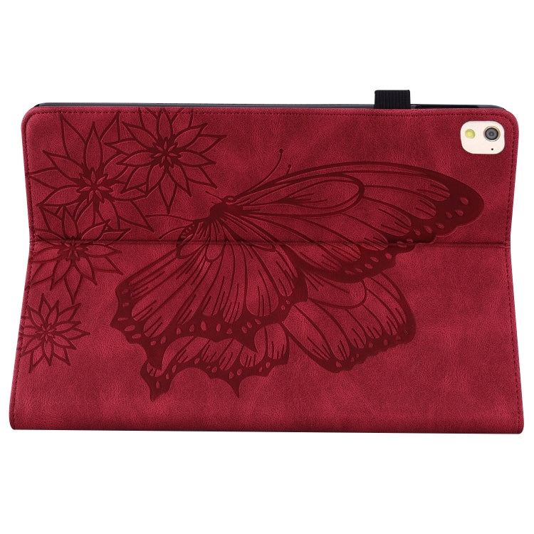 For iPad 10.2 2020 / Air 2019 Big Butterfly Embossed Smart Leather Tablet Case(Red) - iPad 10.2 Cases by buy2fix | Online Shopping UK | buy2fix