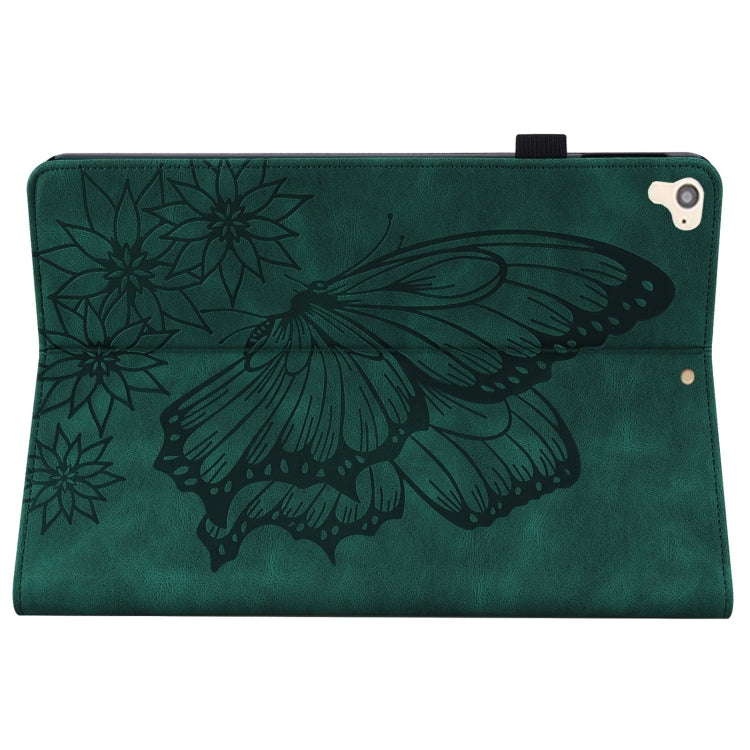 Big Butterfly Embossed Smart Leather Tablet Case For iPad Air 2 / 9.7 2018&2017(Green) - iPad 9.7 (2018) & (2017) Cases by buy2fix | Online Shopping UK | buy2fix