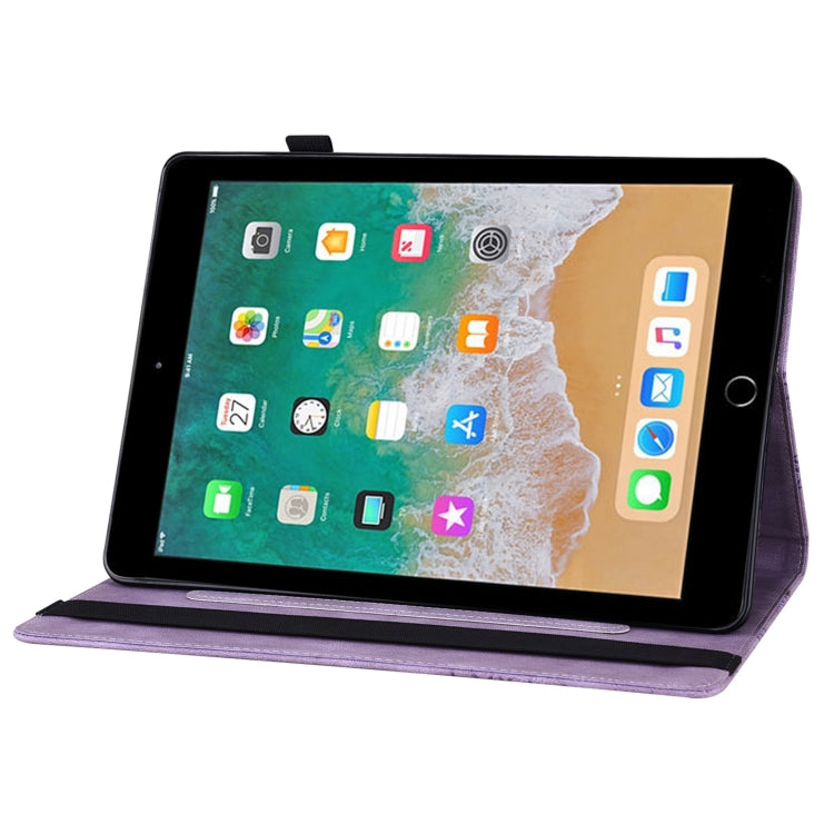 Big Butterfly Embossed Smart Leather Tablet Case For iPad Air 2 / 9.7 2018&2017(Purple) - iPad 9.7 (2018) & (2017) Cases by buy2fix | Online Shopping UK | buy2fix