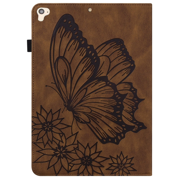Big Butterfly Embossed Smart Leather Tablet Case For iPad Air 2 / 9.7 2018&2017(Brown) - iPad 9.7 (2018) & (2017) Cases by buy2fix | Online Shopping UK | buy2fix