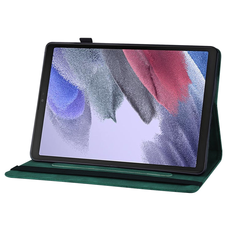 For Samsung Galaxy Tab A7 Lite T220/T225 Big Butterfly Embossed Leather Tablet Case(Green) by buy2fix