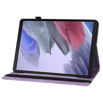 For Samsung Galaxy Tab A7 Lite T220/T225 Big Butterfly Embossed Leather Tablet Case(Purple) by buy2fix