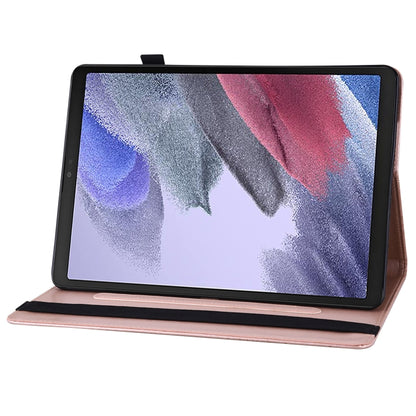 For Samsung Galaxy Tab A7 Lite T220/T225 Big Butterfly Embossed Leather Tablet Case(Rose Gold) by buy2fix