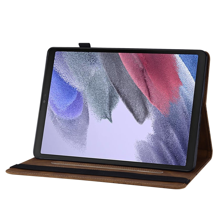 For Samsung Galaxy Tab A7 Lite T220/T225 Big Butterfly Embossed Leather Tablet Case(Brown) by buy2fix