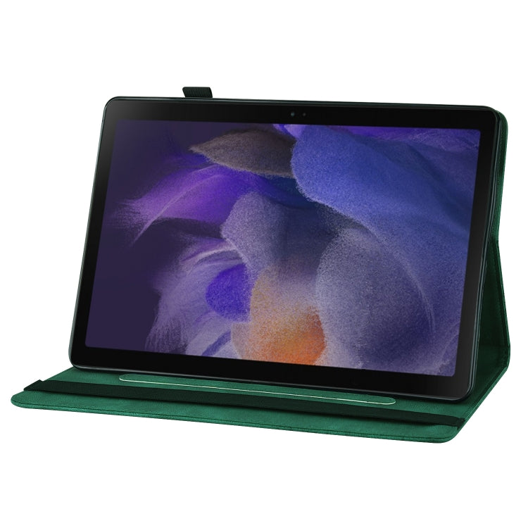 For Samsung Galaxy Tab A8 Big Butterfly Embossed Leather Tablet Case(Green) by buy2fix