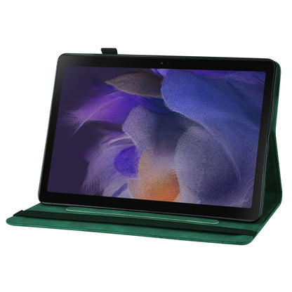 For Samsung Galaxy Tab A8 Big Butterfly Embossed Leather Tablet Case(Green) by buy2fix