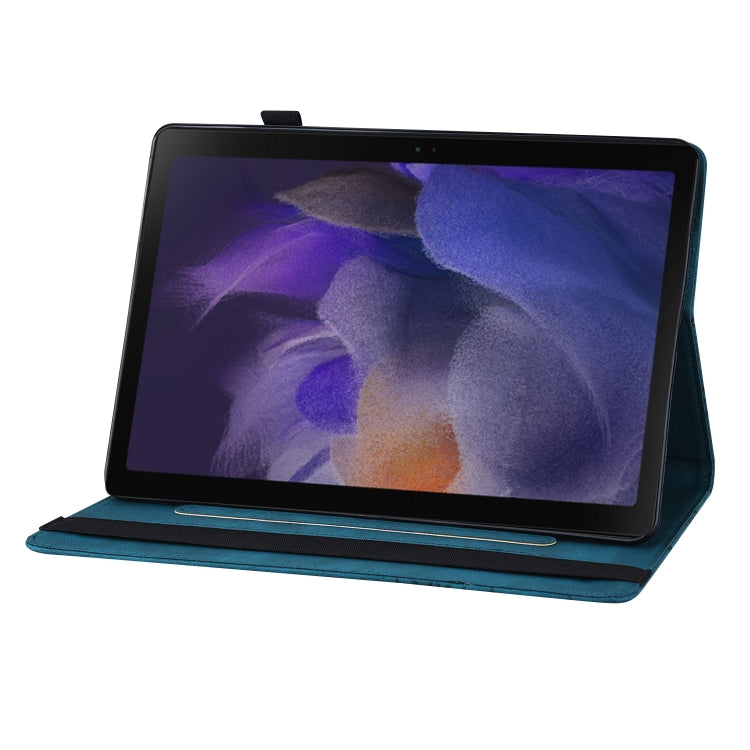 For Samsung Galaxy Tab A8 Big Butterfly Embossed Leather Tablet Case(Blue) by buy2fix