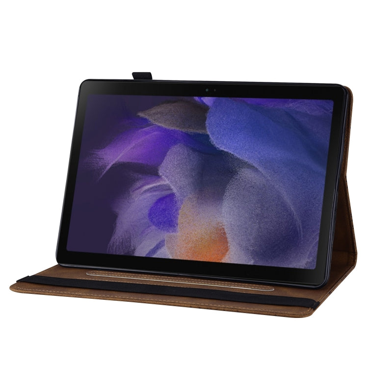 For Samsung Galaxy Tab A8 Big Butterfly Embossed Leather Tablet Case(Brown) by buy2fix