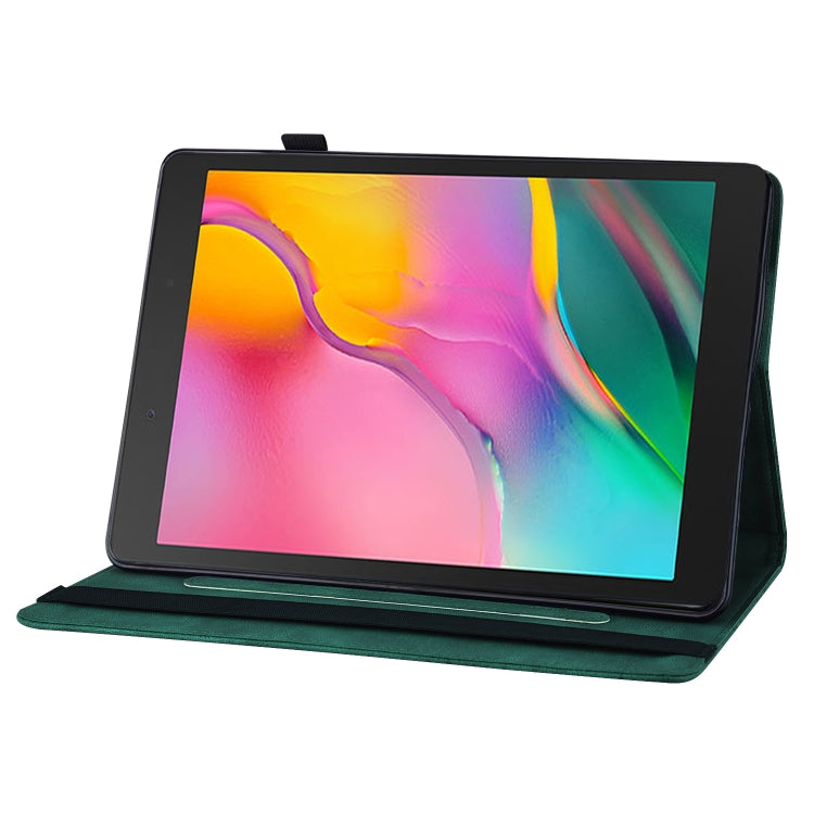 For Samsung Galaxy Tab A 8.0 2019 T290/T295 Big Butterfly Embossed Leather Tablet Case(Green) by buy2fix