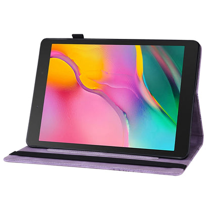 For Samsung Galaxy Tab A 8.0 2019 T290/T295 Big Butterfly Embossed Leather Tablet Case(Purple) by buy2fix