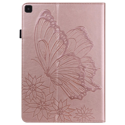 For Samsung Galaxy Tab A 8.0 2019 T290/T295 Big Butterfly Embossed Leather Tablet Case(Rose Gold) by buy2fix