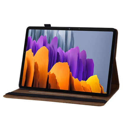 For Samsung Galaxy Tab S8 Big Butterfly Embossed Leather Tablet Case(Brown) by buy2fix