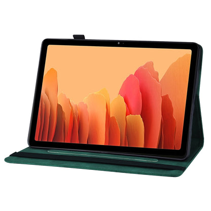 For Samsung Galaxy Tab S5e T720/T725 Big Butterfly Embossed Leather Tablet Case(Green) by buy2fix