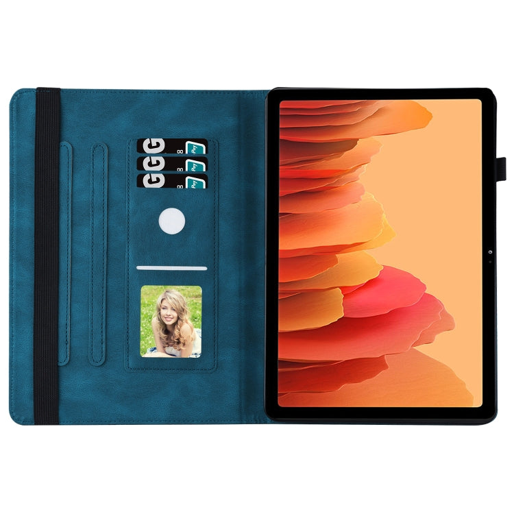 For Samsung Galaxy Tab S5e T720/T725 Big Butterfly Embossed Leather Tablet Case(Blue) by buy2fix