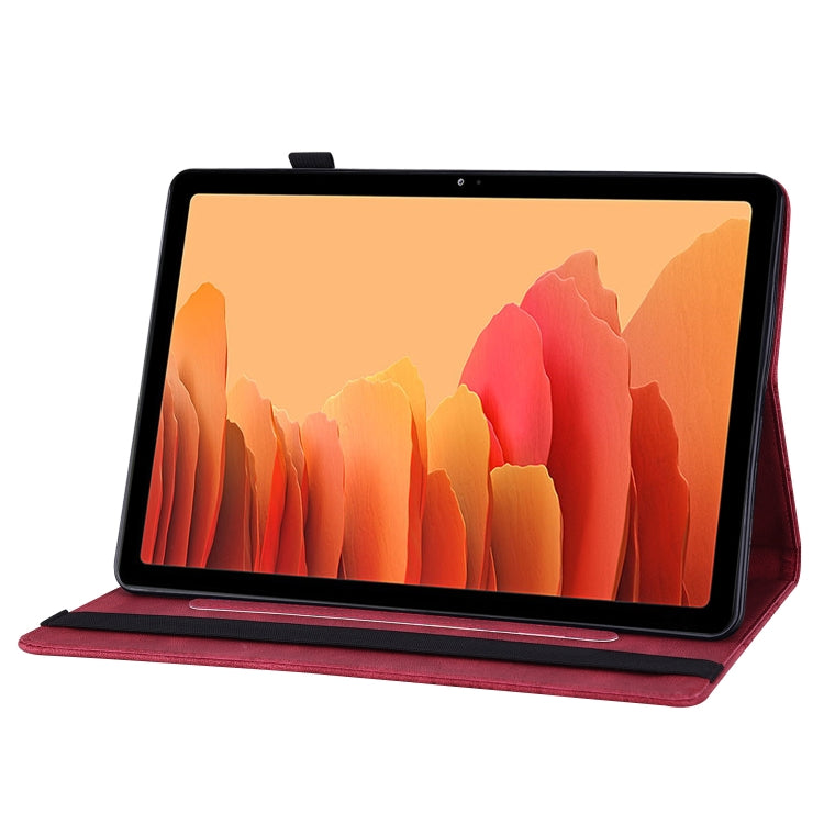 For Samsung Galaxy Tab S5e T720/T725 Big Butterfly Embossed Leather Tablet Case(Red) by buy2fix