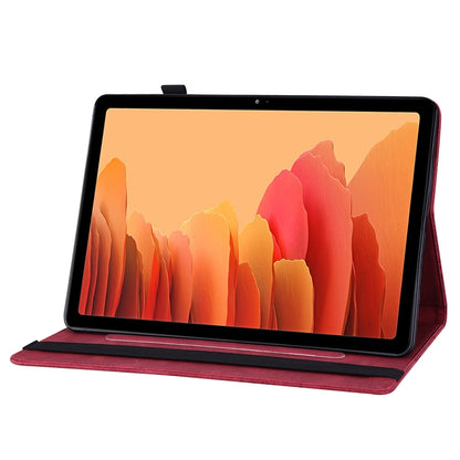 For Samsung Galaxy Tab S5e T720/T725 Big Butterfly Embossed Leather Tablet Case(Red) by buy2fix