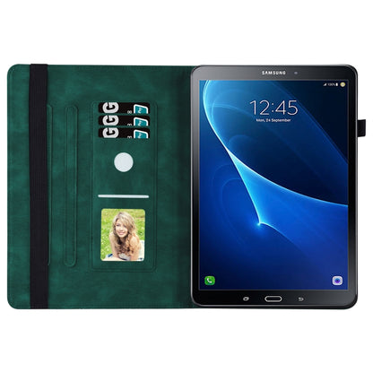 For Samsung Galaxy Tab A 10.1 2016 T580/T585 Big Butterfly Embossed Leather Tablet Case(Green) by buy2fix