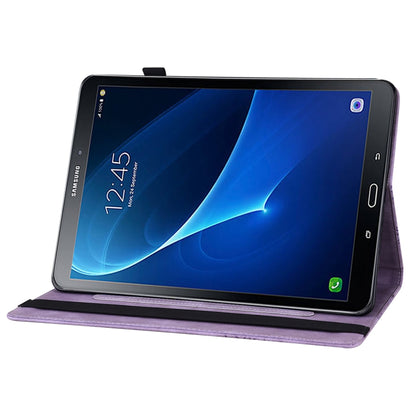 For Samsung Galaxy Tab A 10.1 2016 T580/T585 Big Butterfly Embossed Leather Tablet Case(Purple) by buy2fix