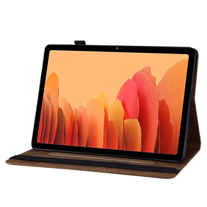 For Samsung Galaxy Tab A7 T500 Big Butterfly Embossed Leather Tablet Case(Brown) by buy2fix