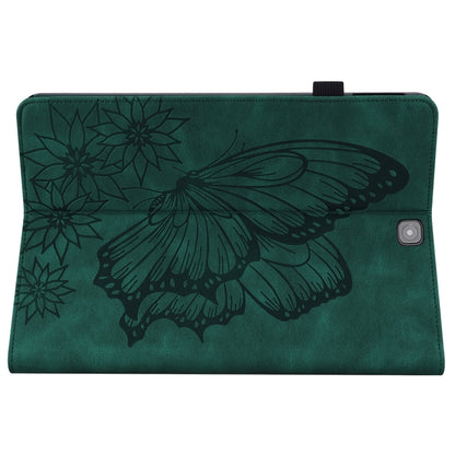 For Samsung Galaxy Tab S2 9.7 T810/T815 Big Butterfly Embossed Leather Tablet Case(Green) by buy2fix
