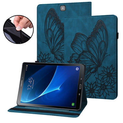For Samsung Galaxy Tab S2 9.7 T810/T815 Big Butterfly Embossed Leather Tablet Case(Blue) by buy2fix