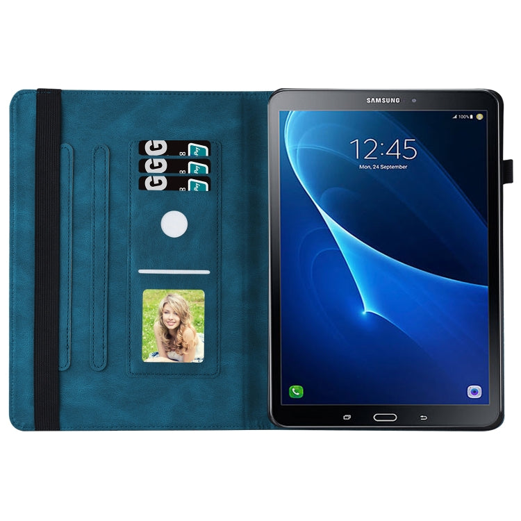 For Samsung Galaxy Tab S2 9.7 T810/T815 Big Butterfly Embossed Leather Tablet Case(Blue) by buy2fix