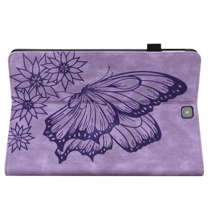 For Samsung Galaxy Tab S2 9.7 T810/T815 Big Butterfly Embossed Leather Tablet Case(Purple) by buy2fix