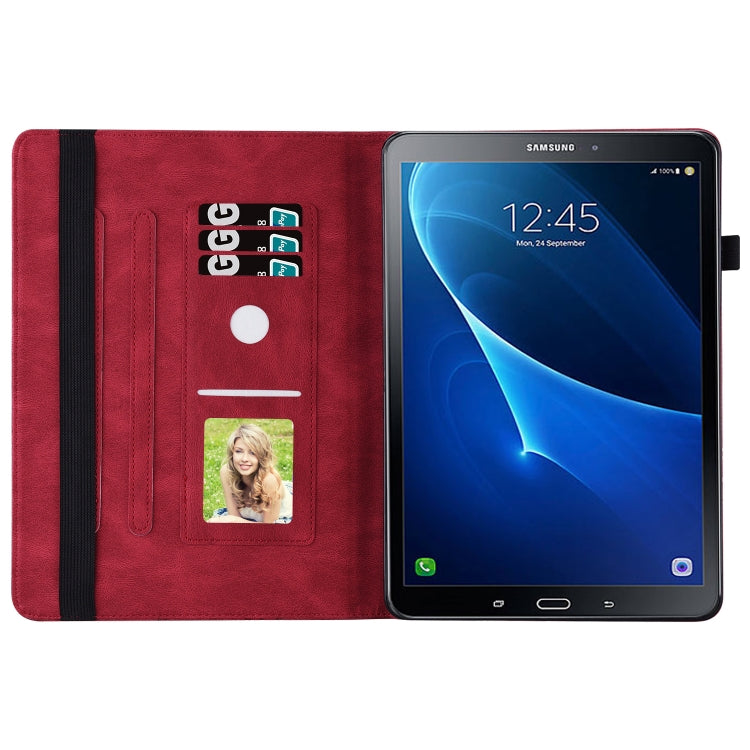 For Samsung Galaxy Tab S2 9.7 T810/T815 Big Butterfly Embossed Leather Tablet Case(Red) by buy2fix