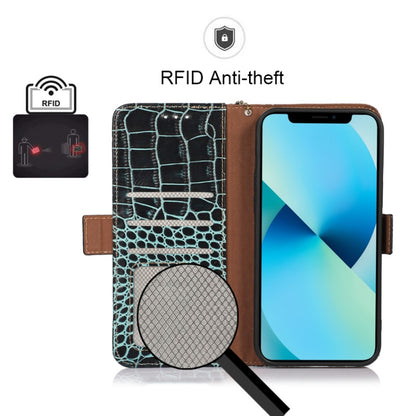 For Motorola Moto G Stylus 5G 2022 Crocodile Top Layer Cowhide Leather Phone Case(Green) - Motorola Cases by buy2fix | Online Shopping UK | buy2fix