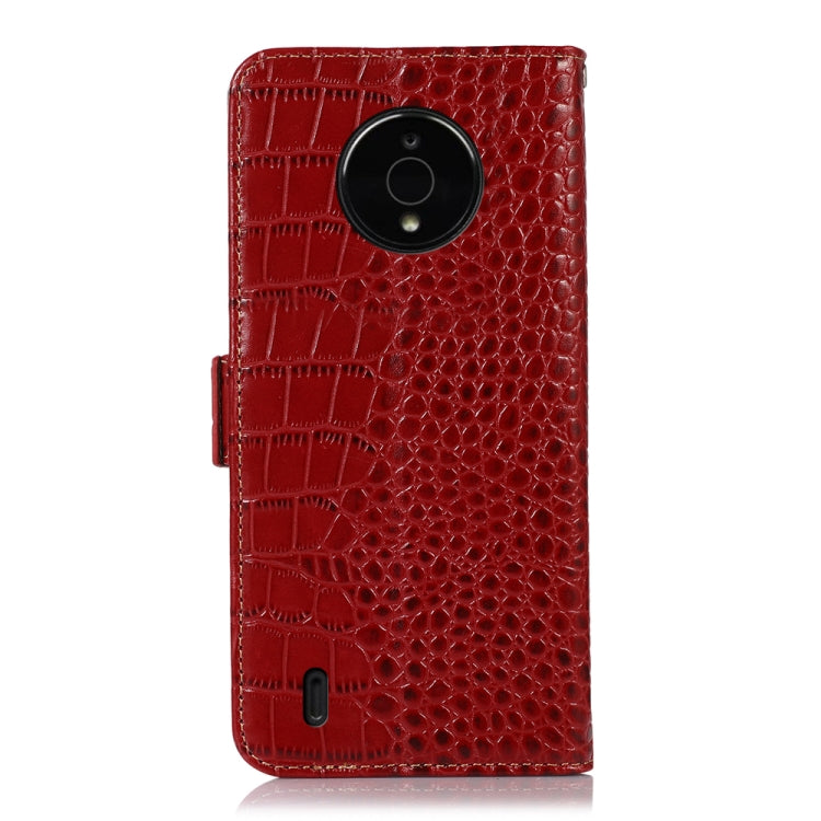 For Nokia C200 Crocodile Top Layer Cowhide Leather Phone Case(Red) - Nokia Cases by buy2fix | Online Shopping UK | buy2fix