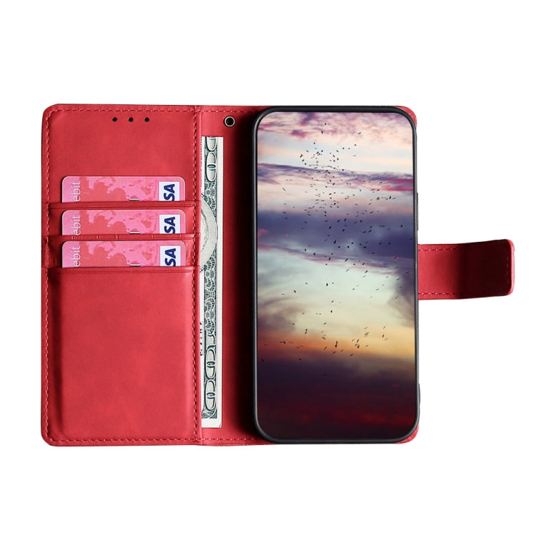 For Doogee X96 Pro Skin Feel Crocodile Magnetic Clasp Leather Phone Case(Red) - Doogee Cases by buy2fix | Online Shopping UK | buy2fix