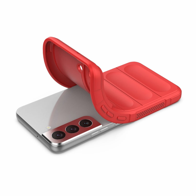 For Samsung Galaxy S22 5G Magic Shield TPU + Flannel Phone Case(Red) by buy2fix