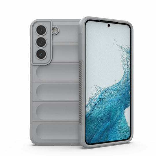 For Samsung Galaxy S22 5G Magic Shield TPU + Flannel Phone Case(Grey)