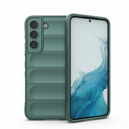 For Samsung Galaxy M23 5G Magic Shield TPU + Flannel Phone Case(Dark Green) by buy2fix