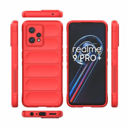 For OPPO Realme 9 Pro+ Magic Shield TPU + Flannel Phone Case(Red) - Realme Cases by buy2fix | Online Shopping UK | buy2fix