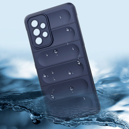 For Samsung Galaxy A73 Magic Shield TPU + Flannel Phone Case(Dark Green) by buy2fix