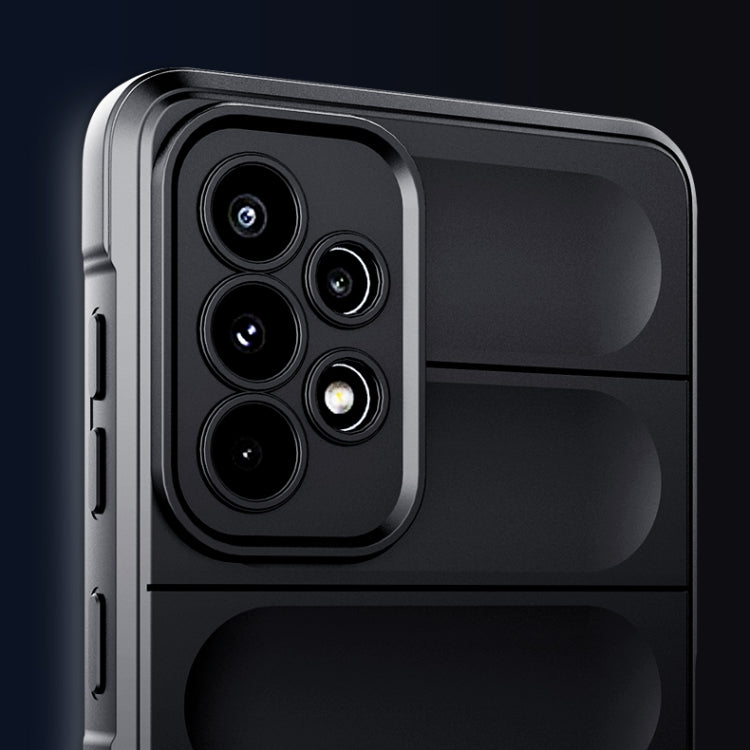 For Samsung Galaxy A73 Magic Shield TPU + Flannel Phone Case(Light Blue) by buy2fix