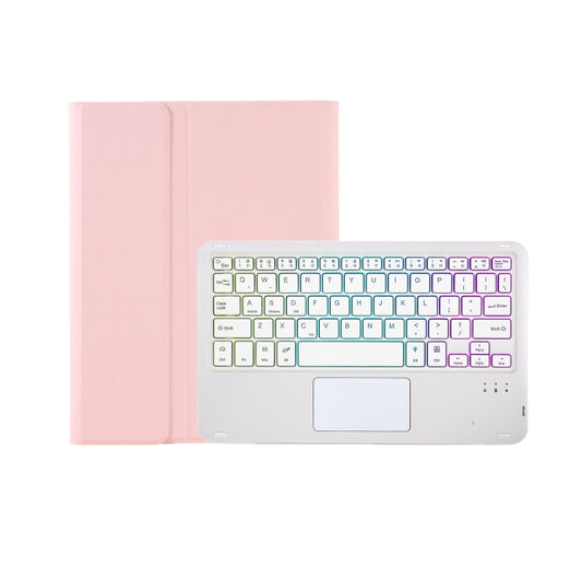 For Samsung Galaxy Tab S8 / S7 A700B-AS Candy Color Backlight Bluetooth Keyboard Leather Tablet Case(Pink) by buy2fix