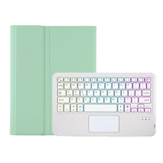 For Samsung Galaxy Tab A8 10.5 (2021) A08B-AS Candy Color Backlight Bluetooth Keyboard Leather Tablet Case(Light Green) by buy2fix