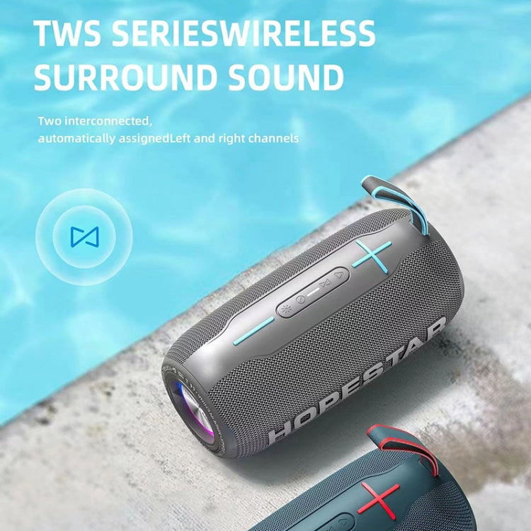 HOPESTAR H49 RGB Light TWS Waterproof Wireless Bluetooth Speaker(Grey) - Waterproof Speaker by HOPESTAR | Online Shopping UK | buy2fix