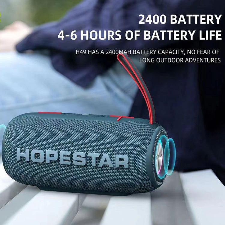 HOPESTAR H49 RGB Light TWS Waterproof Wireless Bluetooth Speaker(Blue) - Waterproof Speaker by HOPESTAR | Online Shopping UK | buy2fix