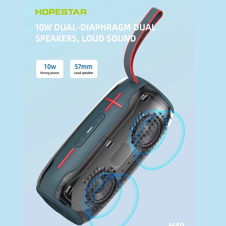 HOPESTAR H49 RGB Light TWS Waterproof Wireless Bluetooth Speaker(Red) - Waterproof Speaker by HOPESTAR | Online Shopping UK | buy2fix