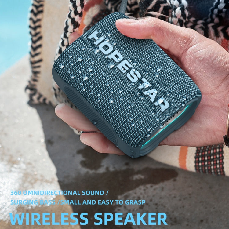 HOPESTAR H54 RGB Light TWS Waterproof Wireless Bluetooth Speaker(Blue) - Waterproof Speaker by HOPESTAR | Online Shopping UK | buy2fix