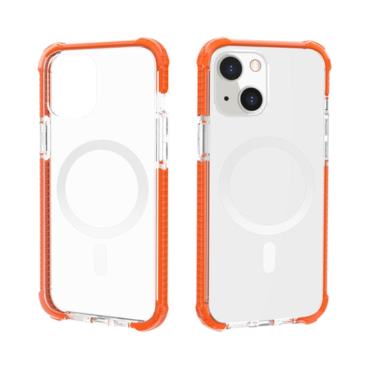 For iPhone 13 Magsafe Magnetic Acrylic Shockproof Phone Case(Orange) by buy2fix