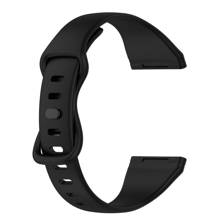 For Fitbit Versa 4 / Versa 3 / Sense Universal TPU Watch Band, Size:S(Black) - Watch Bands by buy2fix | Online Shopping UK | buy2fix