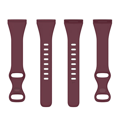 For Fitbit Versa 4 / Versa 3 / Sense Universal TPU Watch Band, Size:S(Wine Red) - Watch Bands by buy2fix | Online Shopping UK | buy2fix