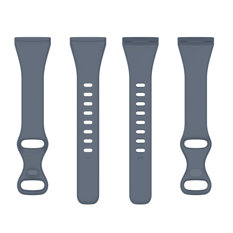 For Fitbit Versa 4 / Versa 3 / Sense Universal TPU Watch Band, Size:S(Blue Grey) - Watch Bands by buy2fix | Online Shopping UK | buy2fix