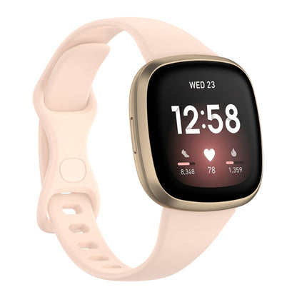 For Fitbit Versa 4 / Versa 3 / Sense Universal TPU Watch Band, Size:S(Sand Pink) - Watch Bands by buy2fix | Online Shopping UK | buy2fix