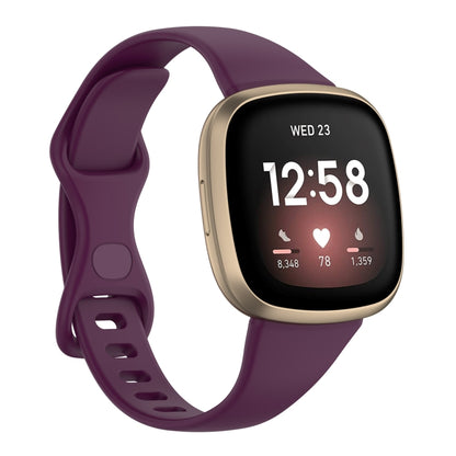 For Fitbit Versa 4 / Versa 3 / Sense Universal TPU Watch Band, Size:S(Dark Purple) - Watch Bands by buy2fix | Online Shopping UK | buy2fix