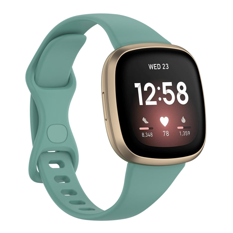 For Fitbit Versa 4 / Versa 3 / Sense Universal TPU Watch Band, Size:S(Pine Needle Green) - Watch Bands by buy2fix | Online Shopping UK | buy2fix